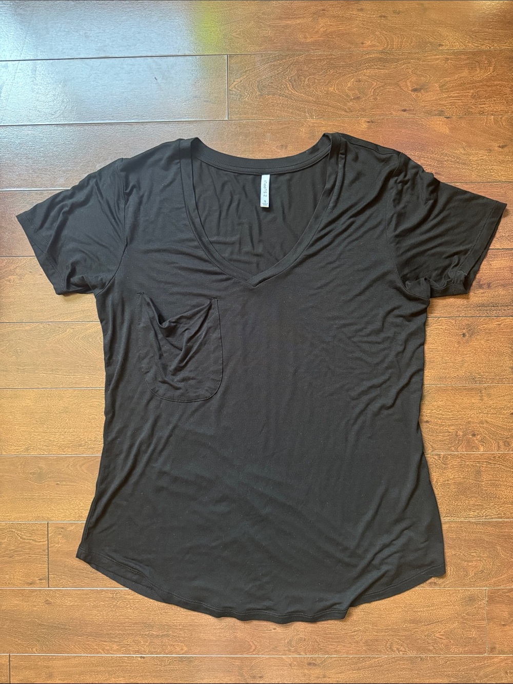 Z Supply Black V-Neck Pocket Tee